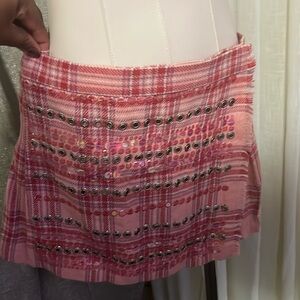 Juicy Couture plaid pink skirt medium